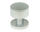 From The Anvil Kelso Cabinet Knob On Rose (25mm, 32mm Or 38mm), Satin Chrome - 50349