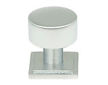 From The Anvil Kelso Square Rose Cabinet Knob (25mm, 32mm Or 38mm), Satin Chrome - 50351