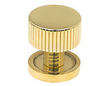 From The Anvil Judd Cabinet Knob On Rose (25mm, 32mm Or 38mm), Polished Brass - 50361