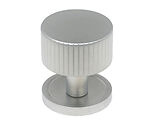 From The Anvil Judd Cabinet Knob On Rose (25mm, 32mm Or 38mm), Satin Chrome - 50412