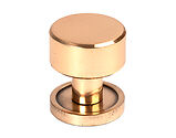 From The Anvil Kelso Cabinet Knob On Rose (25mm, 32mm Or 38mm), Polished Bronze - 50460