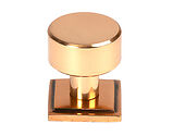 From The Anvil Kelso Square Rose Cabinet Knob (25mm, 32mm Or 38mm), Polished Bronze - 50462