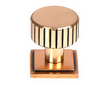 From The Anvil Judd Square Rose Cabinet Knob (25mm, 32mm Or 38mm), Polished Bronze - 50474
