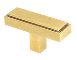 From The Anvil Scully T-Bar Cabinet Knob, Aged Brass - 50504