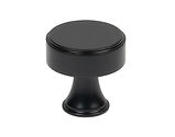 From The Anvil Scully Cabinet Knob (25mm, 32mm Or 38mm), Matt Black - 50554