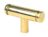 From The Anvil Kelso T-Bar Cabinet Knob, Polished Brass - 50574