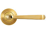 From The Anvil Avon Door Handles On Beehive Rose, Polished Brass - 50600 (sold in pairs)