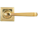 From The Anvil Avon Door Handles On Square Rose, Polished Brass - 50602 (sold in pairs)