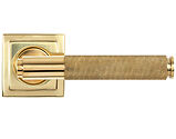 From The Anvil Brompton Door Handles On Square Rose, Polished Brass - 50611 (sold in pairs)