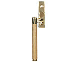 From The Anvil Left Or Right Handed Brompton Knurled Locking Espagnolette Window Fastener, Polished Brass - 50613