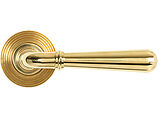 From The Anvil Newbury Door Handles On Beehive Rose, Polished Brass - 50622 (sold in pairs)