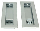 From The Anvil Plain Rectangular Pull Privacy Set (175mm OR 250mm), Satin Chrome - 50642