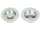 From The Anvil Plain Round Pull Privacy Set (60mm OR 75mm Diameter), Satin Chrome - 50650