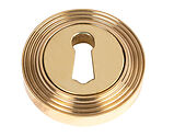 From The Anvil Standard Profile Beehive Round Escutcheon, Polished Brass - 50748