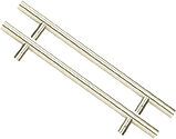 From The Anvil 316 Stainless Steel Offset T-Bar Back To Back Pull Handle (400mm-1600mm Fixing Centres), Satin - 50772 (sold in pairs)