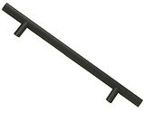 From The Anvil 316 Stainless Steel Offset T-Bar Bolt Fix Pull Handle (400mm-1600mm Fixing Centres), Matt Black - 50786