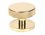 From The Anvil Brompton Plain Rose Centre Door Knob, Polished Brass - 50826