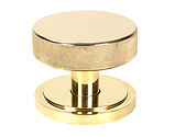 From The Anvil Brompton Art Deco Rose Centre Door Knob, Polished Brass - 50827