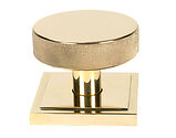 From The Anvil Brompton Square Rose Centre Door Knob, Polished Brass - 50829