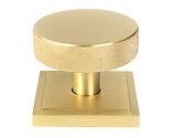 From The Anvil Brompton Square Rose Centre Door Knob, Satin Brass - 50896