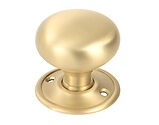 From The Anvil Mushroom Small (49mm) Mortice/Rim Knob Set, Satin Brass - 50901 (sold in pairs)