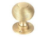 From The Anvil Beehive Mortice/Rim Knob Set, Satin Brass - 50902 (sold in pairs)