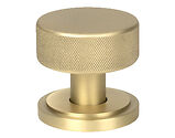 From The Anvil Brompton Art Deco Rose Mortice/Rim Knob Set, Satin Brass - 50909 (sold in pairs)