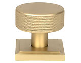 From The Anvil Brompton Square Rose Mortice/Rim Knob Set, Satin Brass - 50911 (sold in pairs)