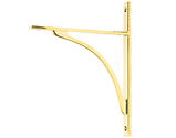 From The Anvil Apperley Shelf Bracket (260mm x 200mm OR 314mm x 250mm), Polished Brass - 51125