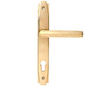 From The Anvil Art Deco Slimline Lever Espagnolette, Polished Brass - 51185 (sold in pairs)