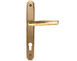From The Anvil Art Deco Slimline Lever Espagnolette, Aged Brass - 51186 (sold in pairs)