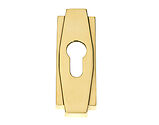 From The Anvil Art Deco Euro Profile Escutcheon, Polished Brass - 51197 (sold in pairs)