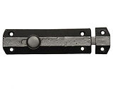 Kirkpatrick Smooth Black Malleable Iron Straight Door Bolt (152mm) - AB5170