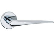 Urfic Rome Door Handles On Rose, Polished Chrome - 5580-398-22 (sold in pairs)