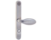 Mila Supa Secure Lever/Pad Door Handles, 240mm Backplate - 92mm/62mm C/C Euro Lock, Brushed Stainless Steel - 570252 (sold in pairs)