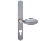 Mila Supa Standard Lever/Pad Door Handles, Backplate - 92mm/62mm C/C Euro Lock, Brushed Stainless Steel - 570552 (sold in pairs)