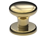 Mila Supa Centre Door Knob (70mm Diameter), Duo Finish Polished Gold & Satin Gold Stainless Steel - 574003 (sold in singles)