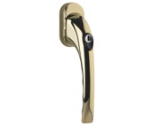 Mila ProLinea TBT Locking Window Handle (Various Pin lengths), Polished Gold Finish - 585104