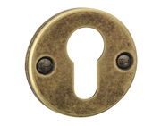 Urfic Euro Profile Escutcheon, Antique Brass - 59-13 (sold in pairs)