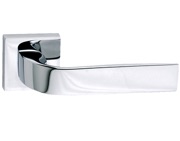 Frascio Eidos Lever on Square Rose, Polished Chrome - 630/50Q/PCP (sold in pairs)