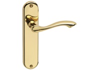 Urfic Kensington Premium Range Door Handles On Backplate, Polished Brass - 640-465-01 (sold in pairs)