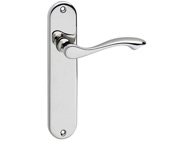 Urfic Kensington Premium Range (180mm) Door Handles On Backplate, Polished Nickel - 640-465-04 (sold in pairs)