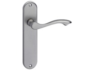 Urfic Kensington Premium Range (180mm) Door Handles On Backplate, Satin Nickel - 640-465-05 (sold in pairs)