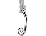 Mila Heritage Monkey Tail Espagnolette Locking Window Handle, 40mm Pin Length (Left Or Right Handed), Chrome - 700132