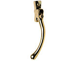 Mila Heritage Pear Drop Espagnolette Locking Window Handle, 40mm Pin Length (Left Or Right Handed), Polished Gold - 700662