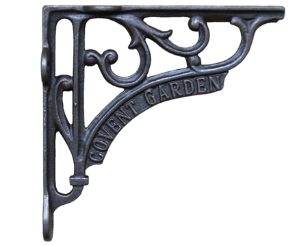 Cottingham Covent Garden Decorative Shelf / Wall Hanging Bracket (150mm), Antique Cast Iron - 70.070H.AI.150