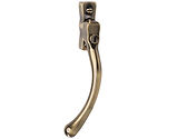 Mila Heritage Pear Drop Espagnolette Locking Window Handle, 40mm Pin Length (Left Or Right Handed), Antique Bronze - 700752