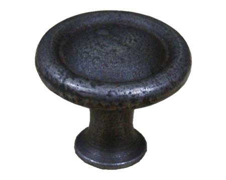 Cottingham Domed Rim Button Cupboard Knob (32mm), Antique Cast Iron - 70.086E.AI.32