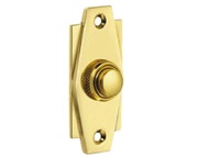 Croft Architectural Art Deco Bell Push, Various Finishes Available* - 7015