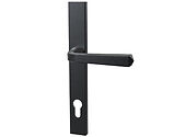 Mila Heritage Collection Lever/Lever Door Handles, 240mm Backplate - 92mm C/C Euro Lock, Heritage Black Finish - 702000 (sold in pairs)